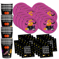Hokus Pokus Party Tableware Kit For 16 Guests