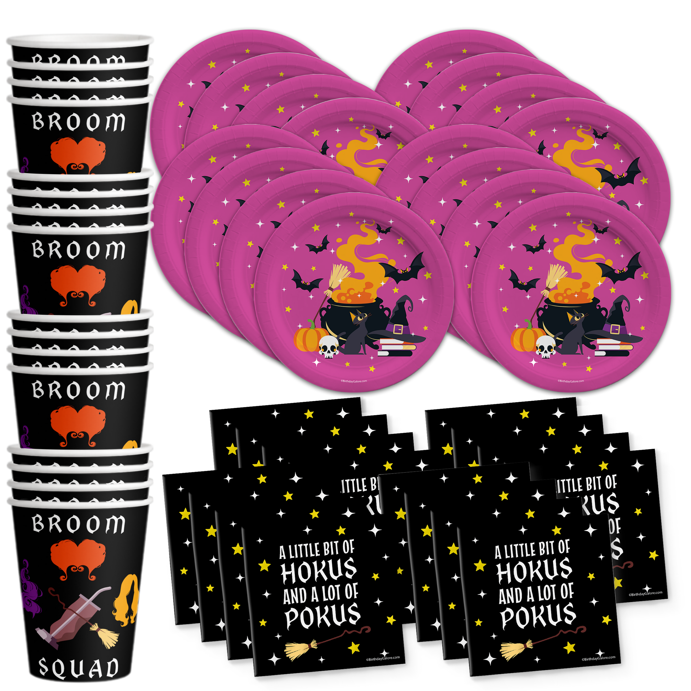 Hokus Pokus Party Tableware Kit For 16 Guests