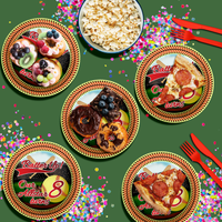 Softball 8th Birthday Party Supplies Large 9" Paper Plates in Bulk 32 Piece