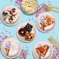 Baby Sprinkles Scoops Ice Cream Baby Shower Party Supplies Large 9" Paper Plates in Bulk 32 Piece