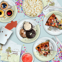 Pooh Birthday Party Tableware Kit For 16 Guests