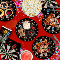 Darts Birthday Party Tableware Kit For 16 Guests