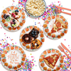 Sweet Peach on the Way Baby Shower Party Supplies Large 9" Paper Plates in Bulk 32 Piece