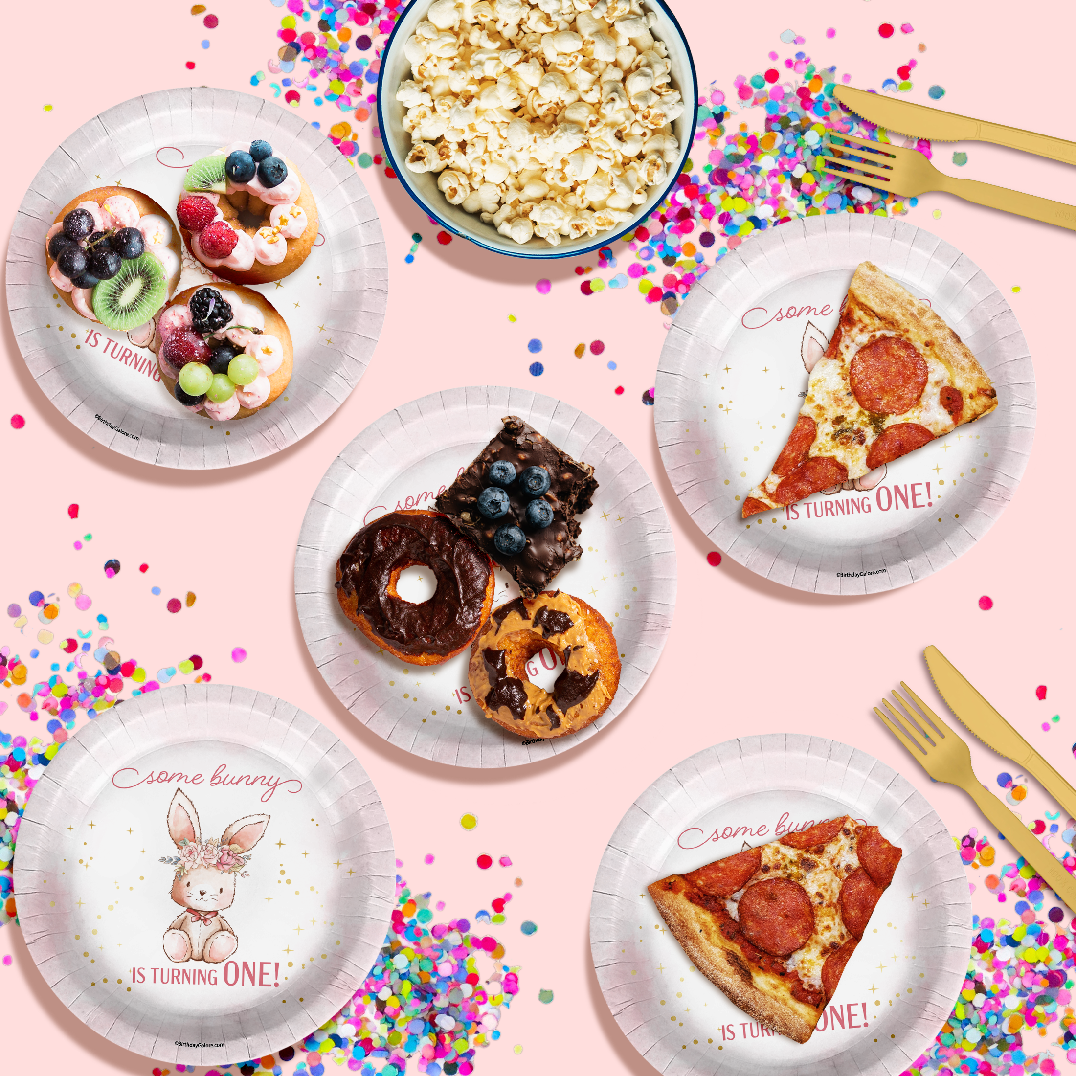 Some Bunny is Turning One First Birthday Party Supplies Large 9" Paper Plates in Bulk 32 Piece