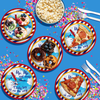 Up Up and Away Airplane Baby Shower Party Supplies Large 9" Paper Plates in Bulk 32 Piece