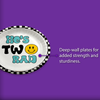 Two Rad Smiley Face 2nd Birthday Party Supplies Large 9" Paper Plates in Bulk 32 Piece