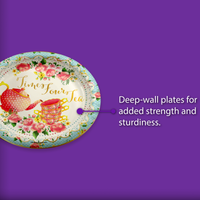 Time Four Tea 4th Birthday Party Supplies Large 9" Paper Plates in Bulk 32 Piece