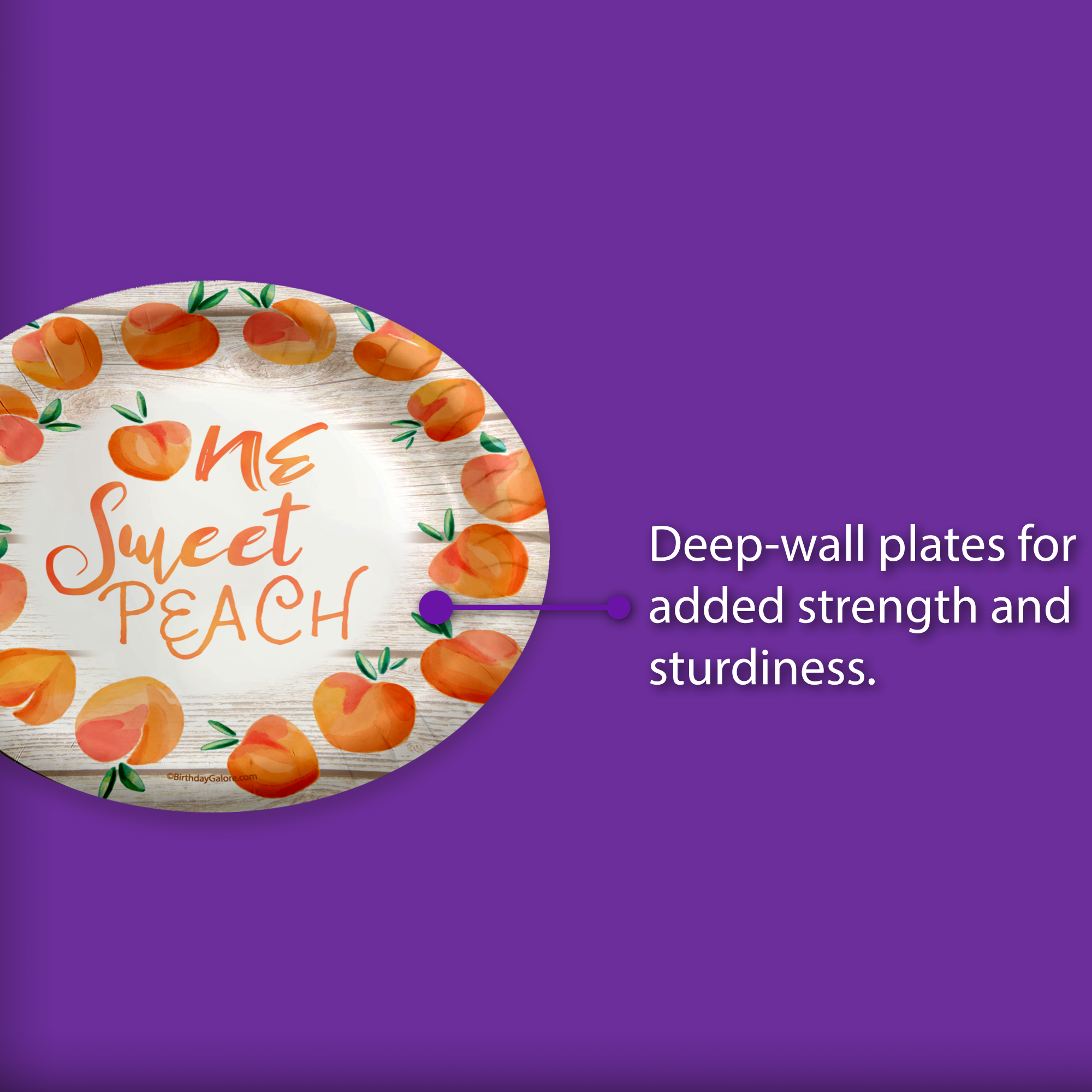 Sweet Peach on the Way Baby Shower Party Supplies Large 9" Paper Plates in Bulk 32 Piece