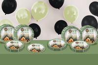 One Happy Camper Boys 1st Birthday Party Supplies Large 9" Paper Plates in Bulk 32 Piece