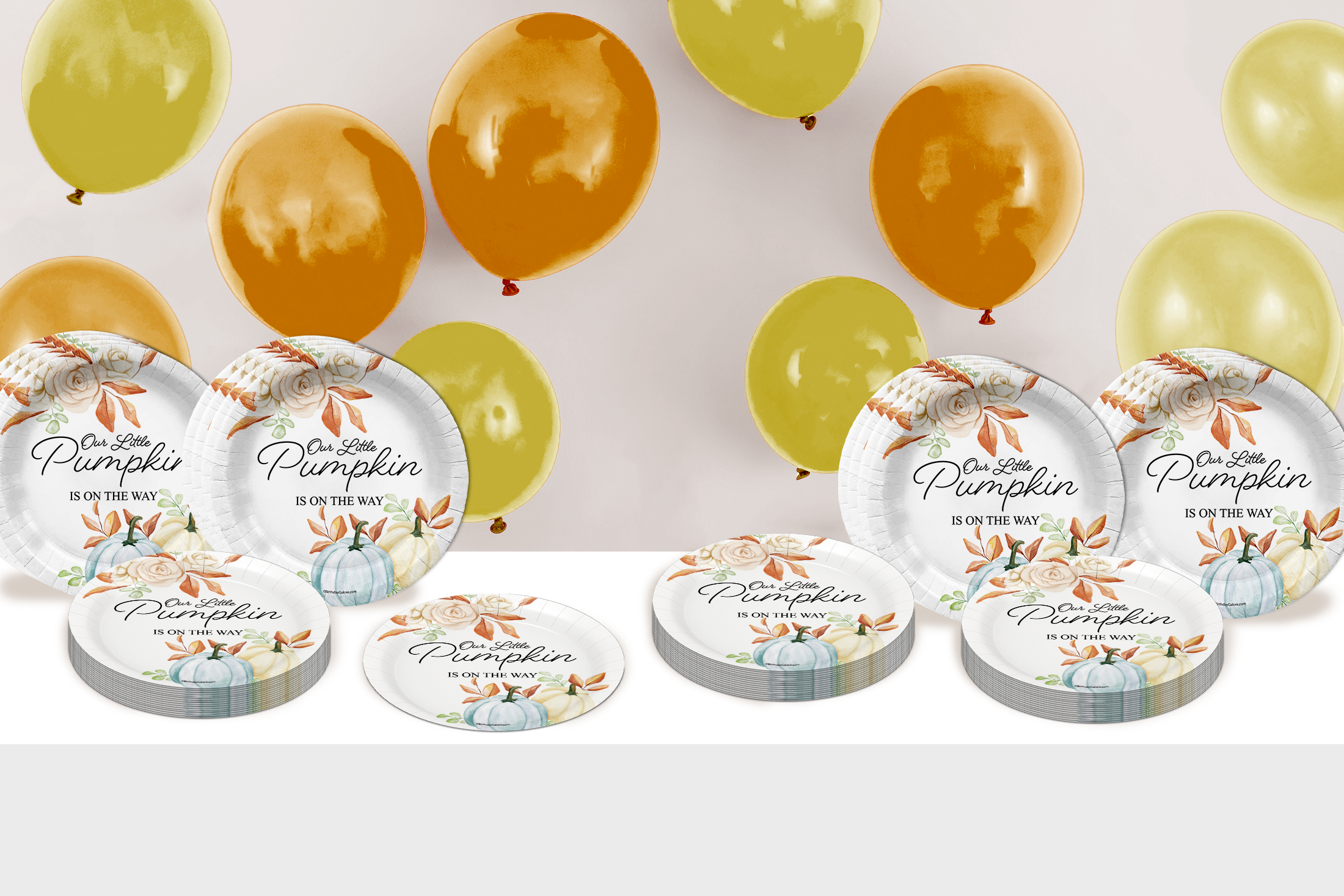 Little Pumpkin Boy Baby Shower Party Supplies Large 9