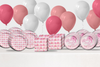 Our Little Peanut Girl Baby Shower Tableware Kit For 24 Guests