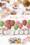 Baby in Bloom Baby Shower Tableware Kit For 24 Guests