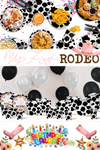 My First Rodeo Cow Print 1st Birthday Party Tableware Kit For 16 Guests 64 Piece