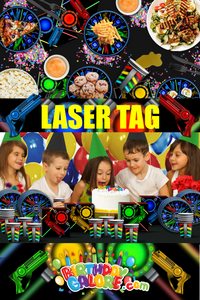 Laser Tag Birthday Party Tableware Kit For 16 Guests