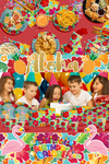 Hibiscus Birthday Party Tableware Kit For 16 Guests 64 Piece