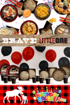 Brave Little One Tree 1st Birthday Party Tableware Kit For 16 Guests 64 Piece