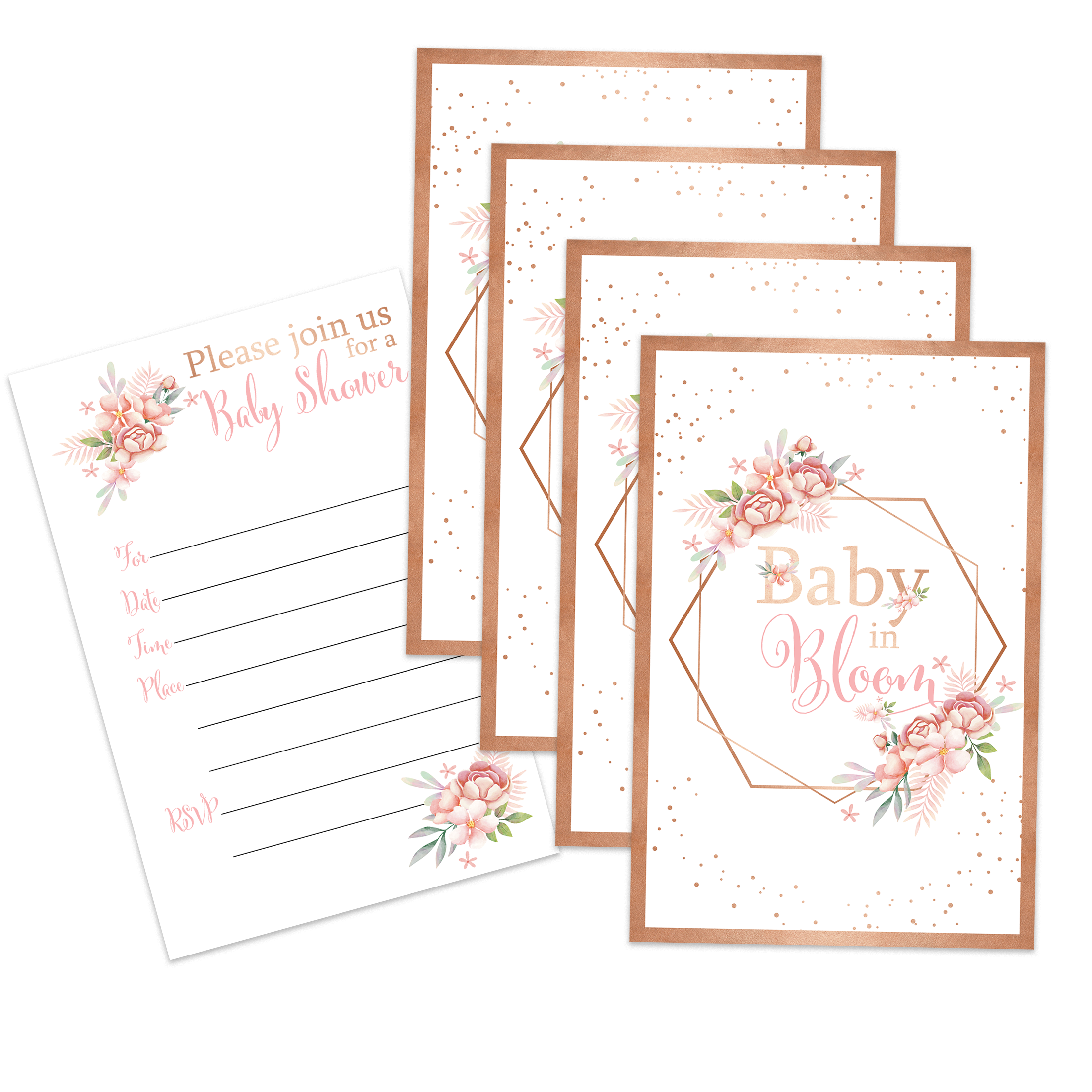 Baby in Bloom Baby Shower Party Invitations (20)