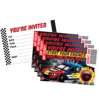 Racecar Birthday Party Invitations (20)