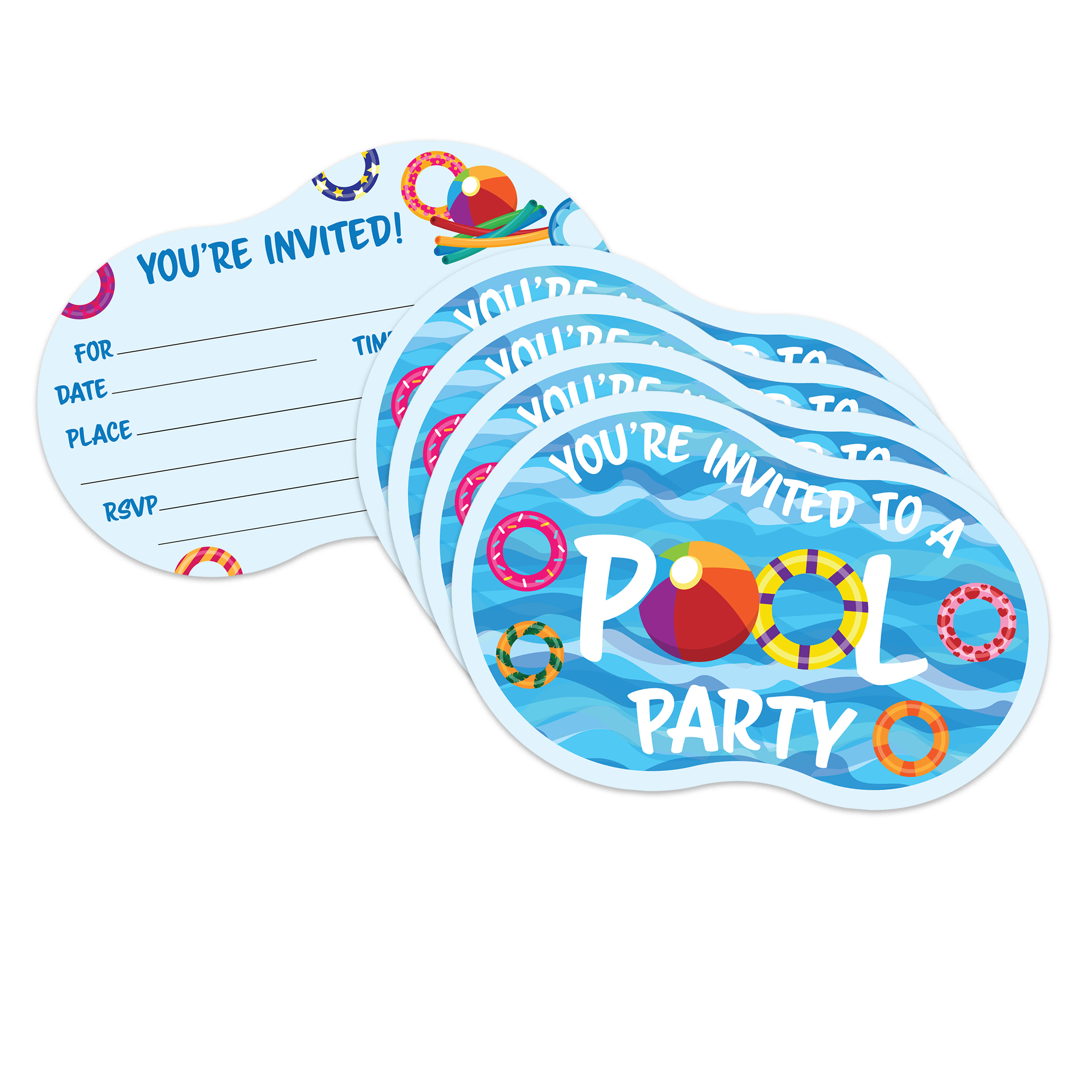 Pool Party Birthday Invitations (20)
