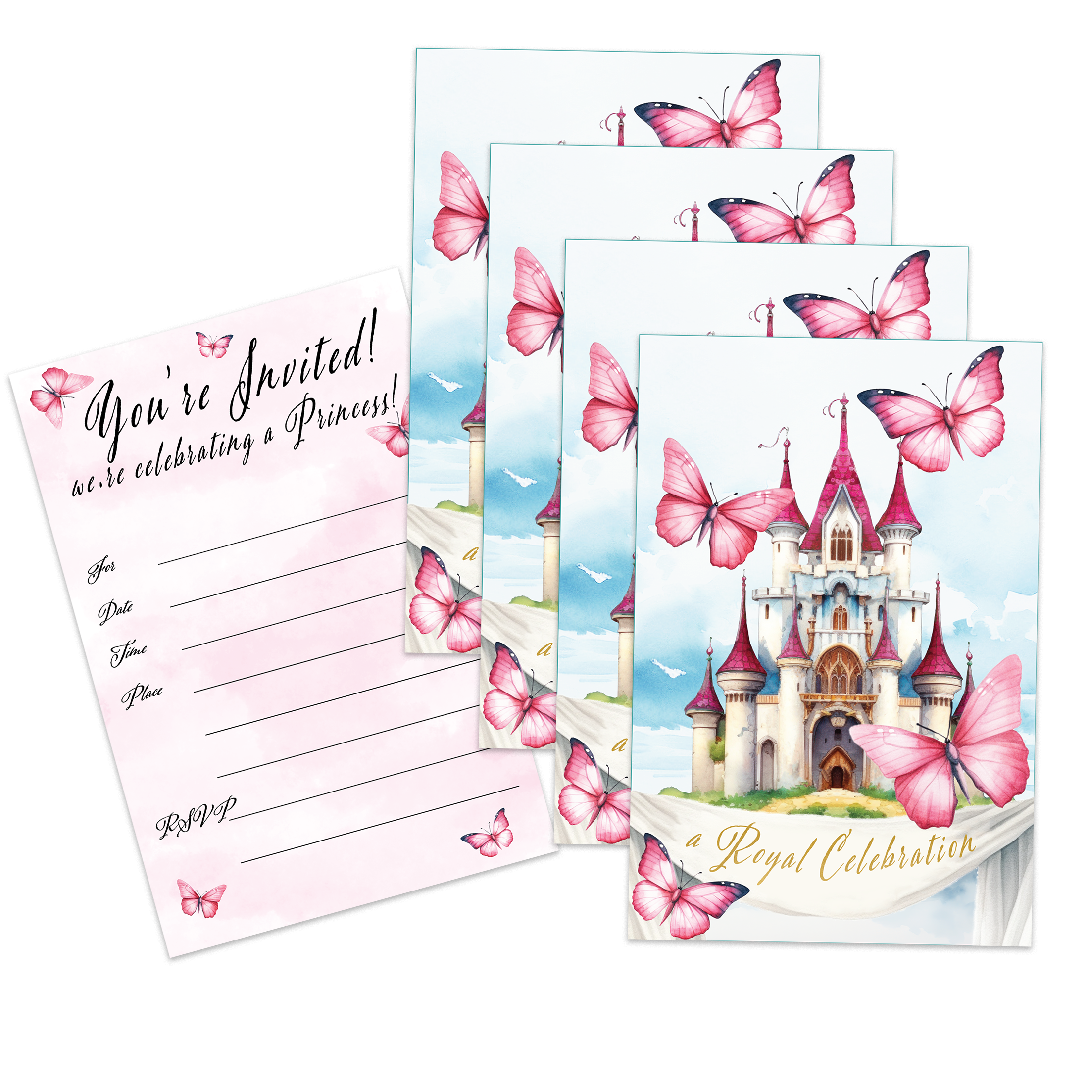 Fairy Tale Princess Birthday Party Invitations (20)