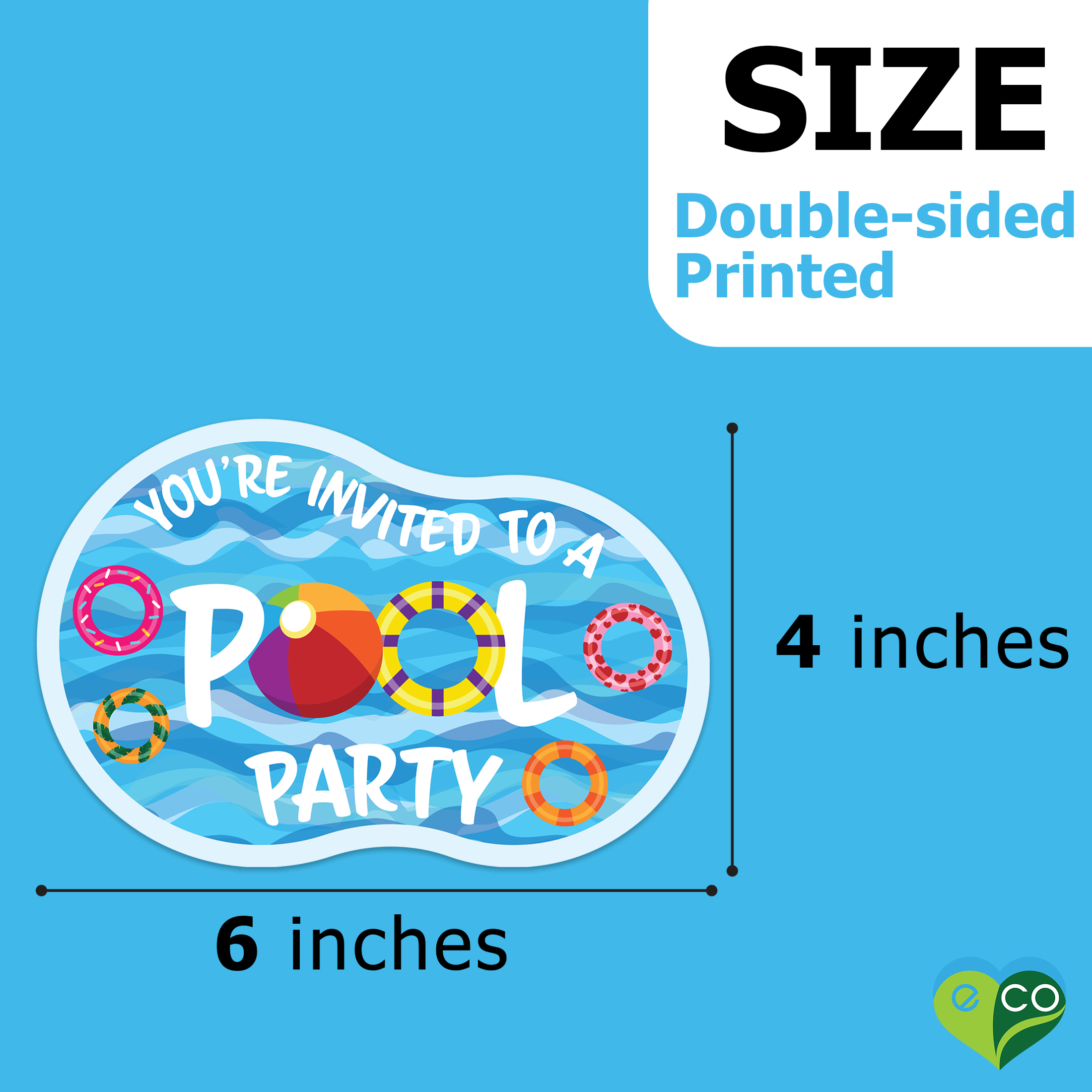 Pool Party Birthday Invitations (20)