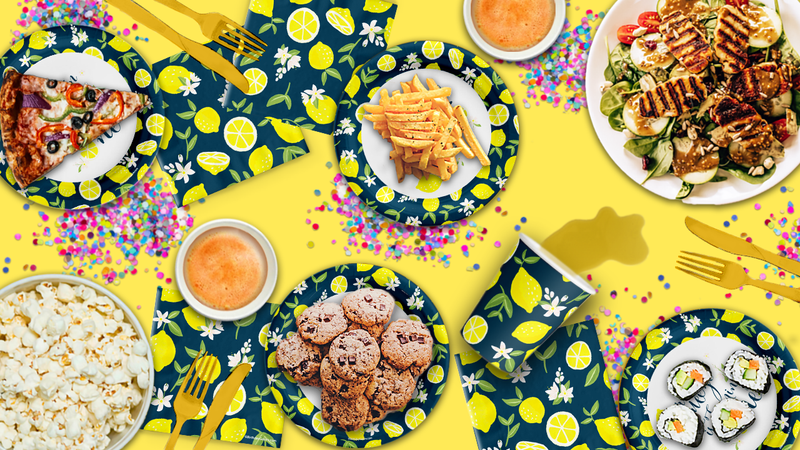 Our Main Squeeze is Turning One Lemon 1st Birthday Party Tableware Kit For 16 Guests
