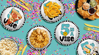 Five is a Vibe Smiley Face 5th Birthday Party Supplies Large 9" Paper Plates in Bulk 32 Piece