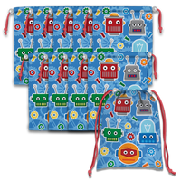 Robot Drawstring Tote Bag (10 Pack) - BirthdayGalore.com