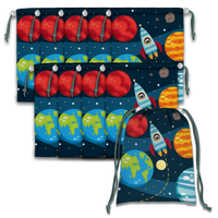 Space Solar System Drawstring Tote Bag (10 Pack) - BirthdayGalore.com