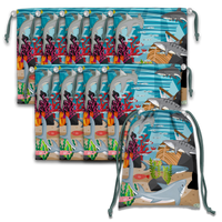 Shark Drawstring Tote Bag (10 Pack) - BirthdayGalore.com