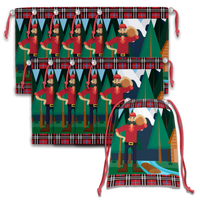 Lumberjack Drawstring Tote Bag (10 Pack) - BirthdayGalore.com