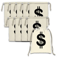Money Drawstring Tote Bag (10 Pack) - BirthdayGalore.com