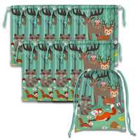 Woodland Animals Drawstring Tote Bag (10 Pack) - BirthdayGalore.com