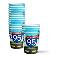 Tractor Trailer Birthday Party Tableware Kit For 16 Guests