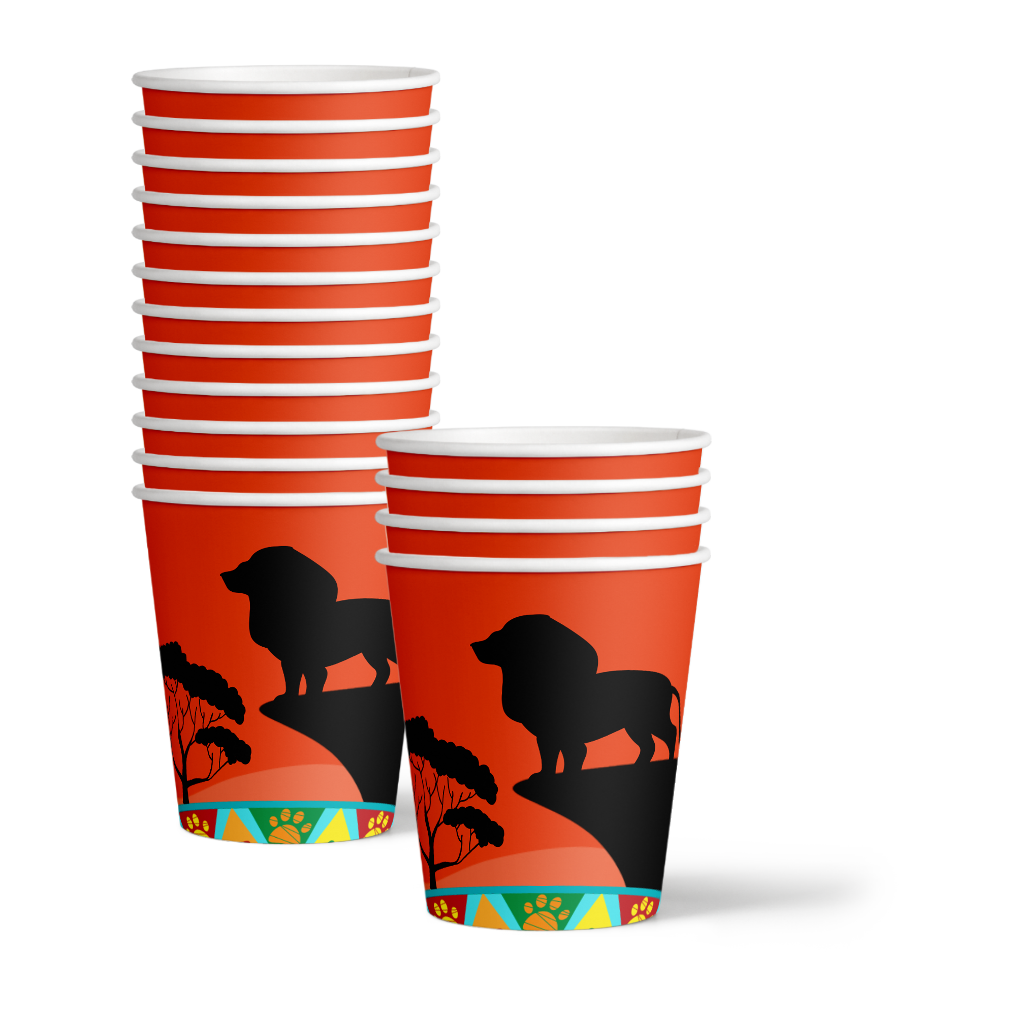 Sunset Safari Animals Birthday Party Tableware Kit For 16 Guests - BirthdayGalore.com