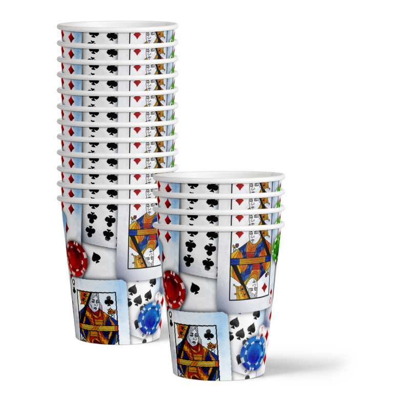 Birthday Galore Poker Party Tableware Kit For 16 Guests