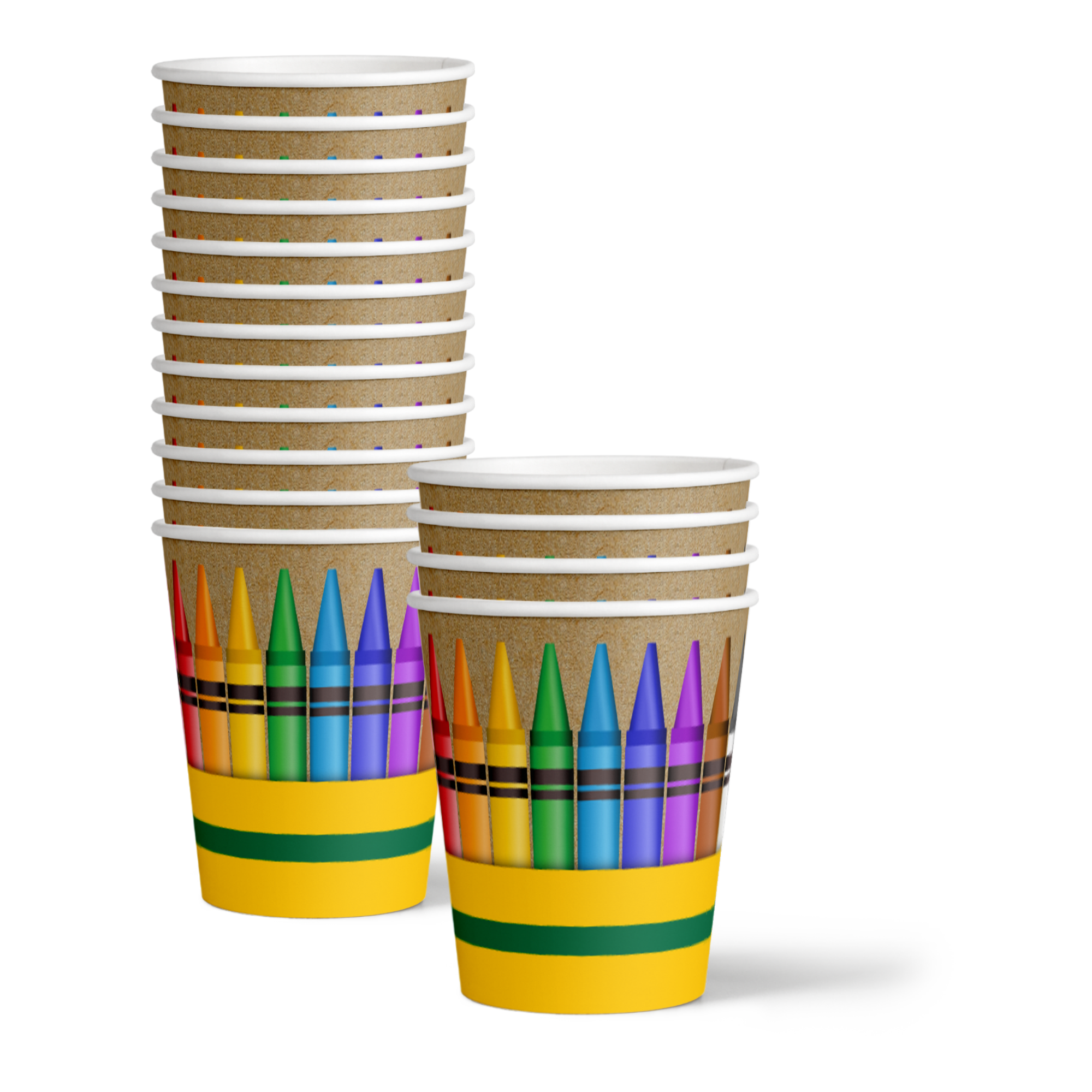 Crayon Birthday Party Tableware Kit For 16 Guests