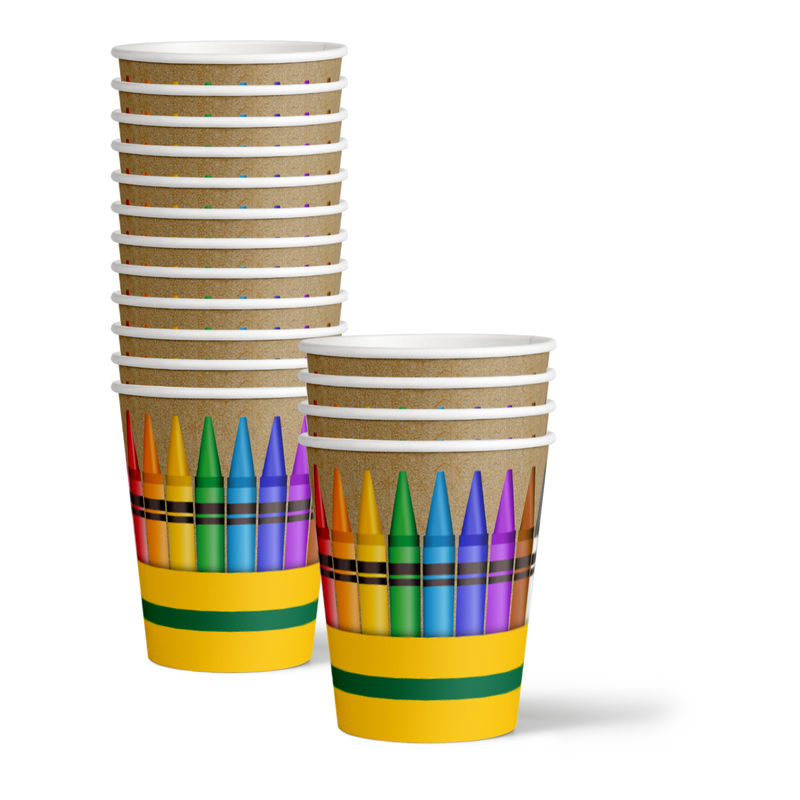 Crayon Birthday Party Tableware Kit For 16 Guests