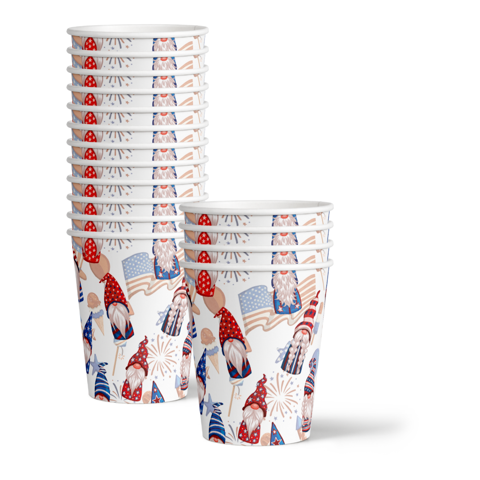 Patriotic Gnomes Birthday Party Tableware Kit For 16 Guests
