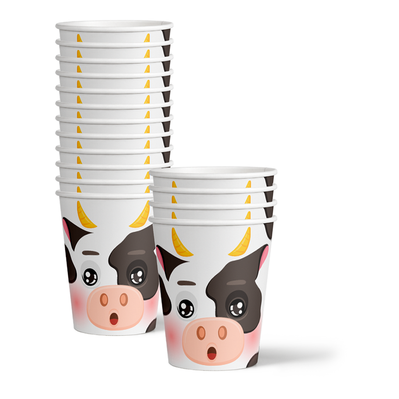 Cow Birthday Party Tableware Kit For 16 Guests - BirthdayGalore.com