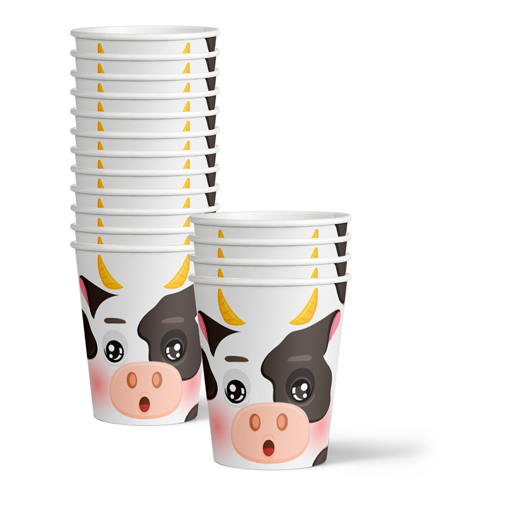 Cow Birthday Party Tableware Kit For 16 Guests - BirthdayGalore.com