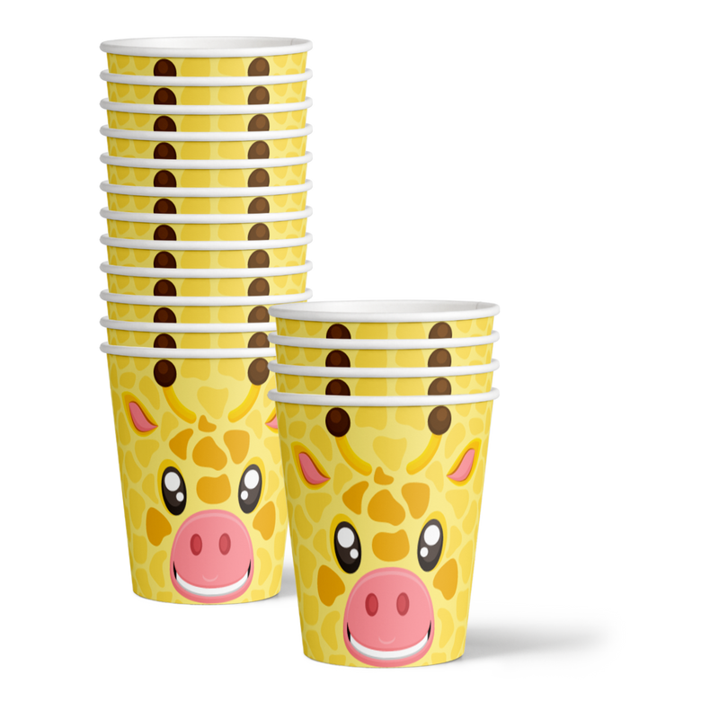 Giraffe Birthday Party Tableware Kit For 16 Guests