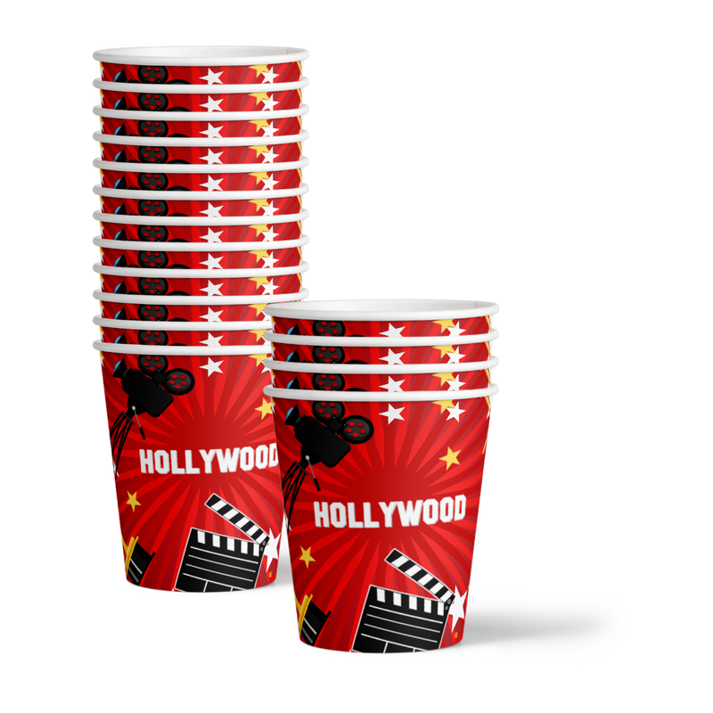 Hollywood Birthday Party Tableware Kit For 16 Guests - BirthdayGalore.com