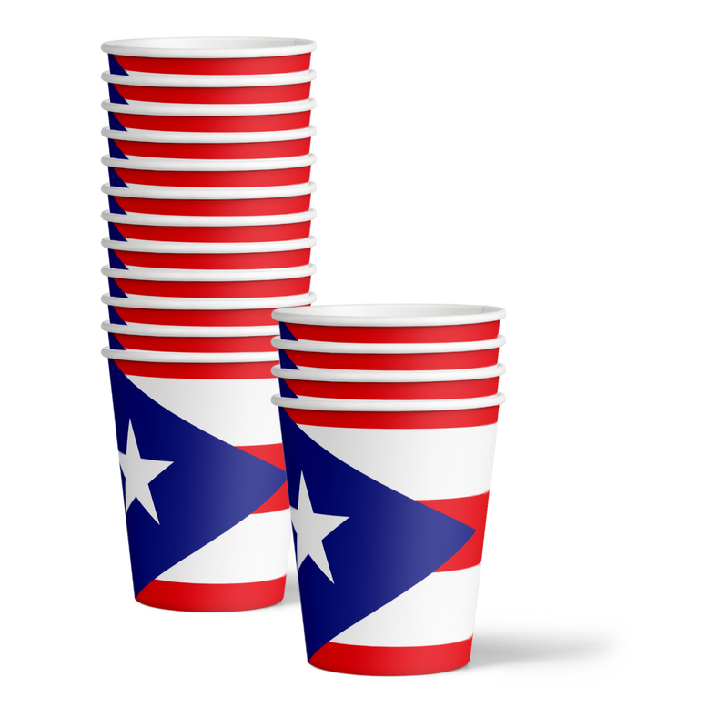 Puerto Rican Flag Birthday Party Tableware Kit For 16 Guests