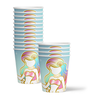 Mermaids Gold Birthday Party Tableware Kit For 16 Guests - BirthdayGalore.com