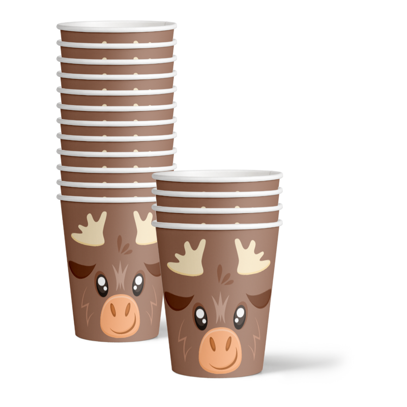 Moose Birthday Party Tableware Kit For 16 Guests