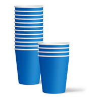 Solid Blue Birthday Party Tableware Kit For 16 Guests