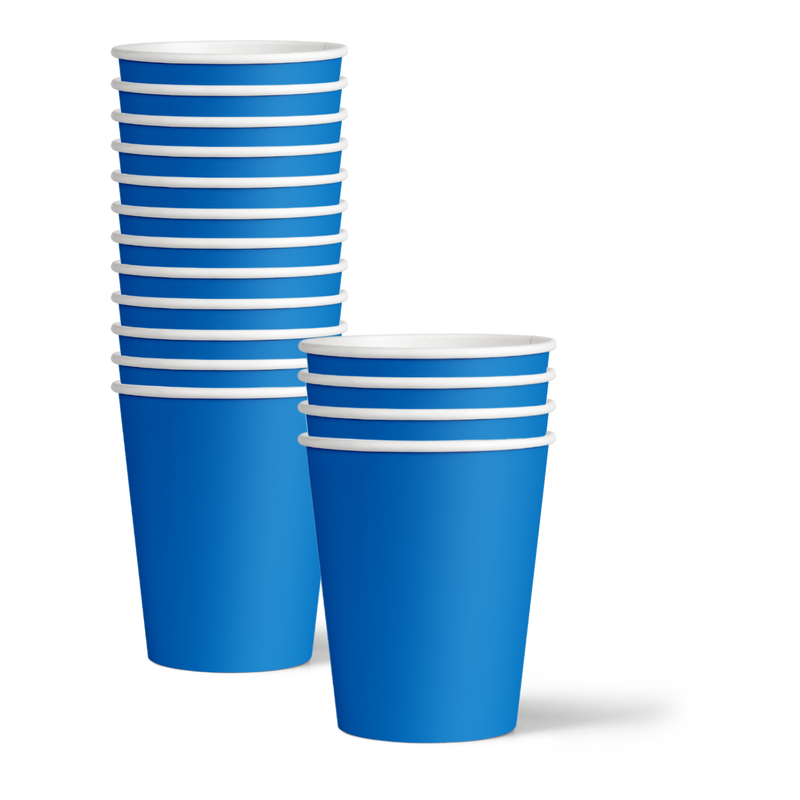 Solid Blue Birthday Party Tableware Kit For 16 Guests