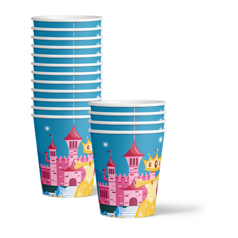 Princess Fairytale Birthday Party Tableware Kit For 16 Guests - BirthdayGalore.com