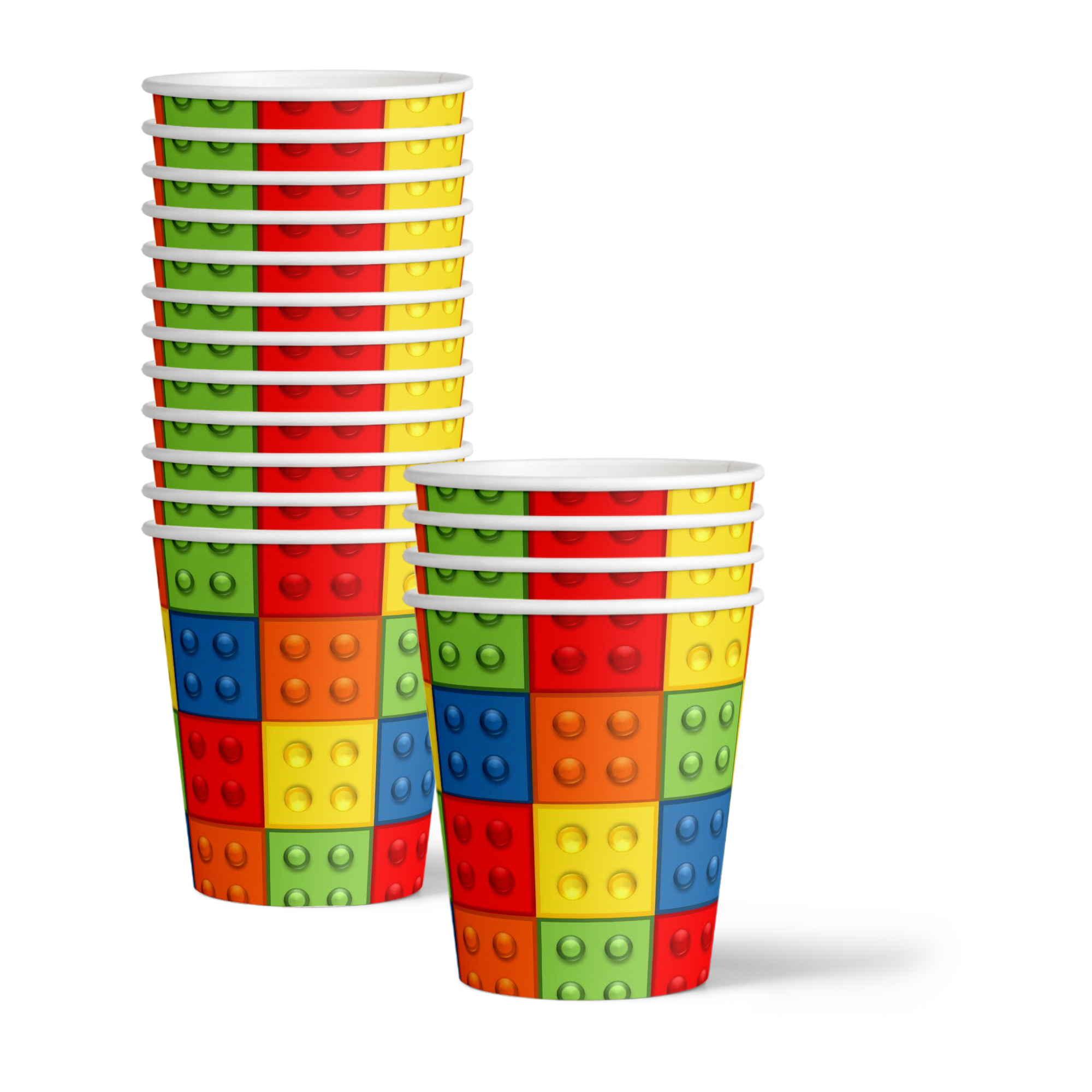 Building Blocks Birthday Party Tableware Kit For 16 Guests - BirthdayGalore.com